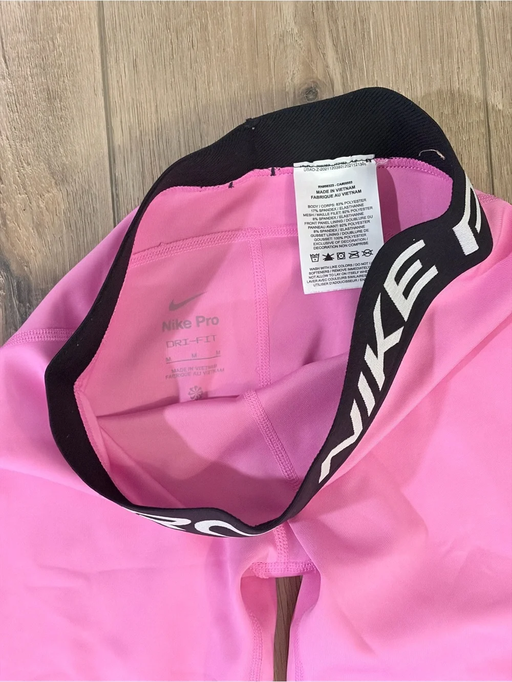 Nike Pro Pink + Under Armour Black Leggings Lot of 2 Youth M Sportcore Gymcore